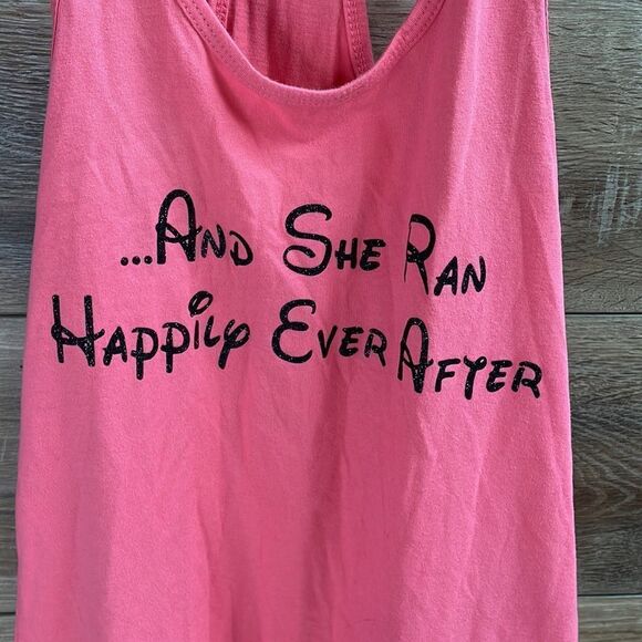 Ideal T Ladies Racer Back Athletic RunnersTank Top Black Glitter Graphic Size XS - Picture 3 of 4